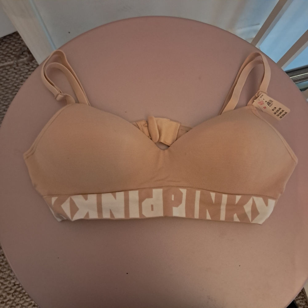 Pink Victoria's Secret Bra Women's Medium M Lightly Lined Wireless Classic Comfy